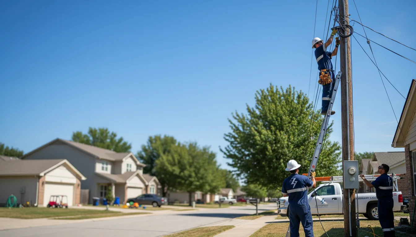 Residential electrician providing installation services in Ingalls, KS